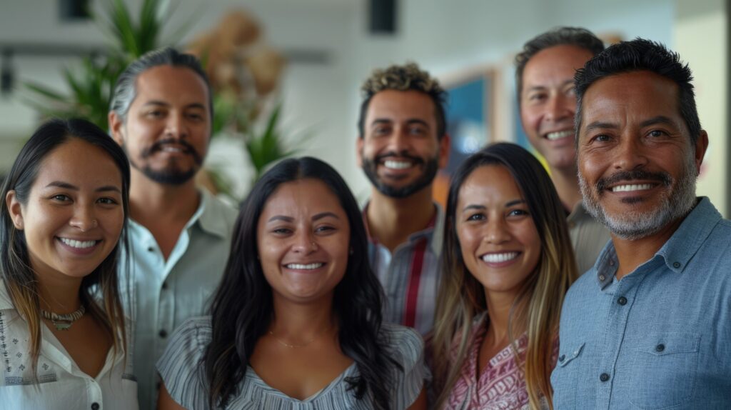 Group of diverse people smiling to camera while wearing casual cloth. AIG53. Blog: Mi Abogada me dijo / @wfabogados